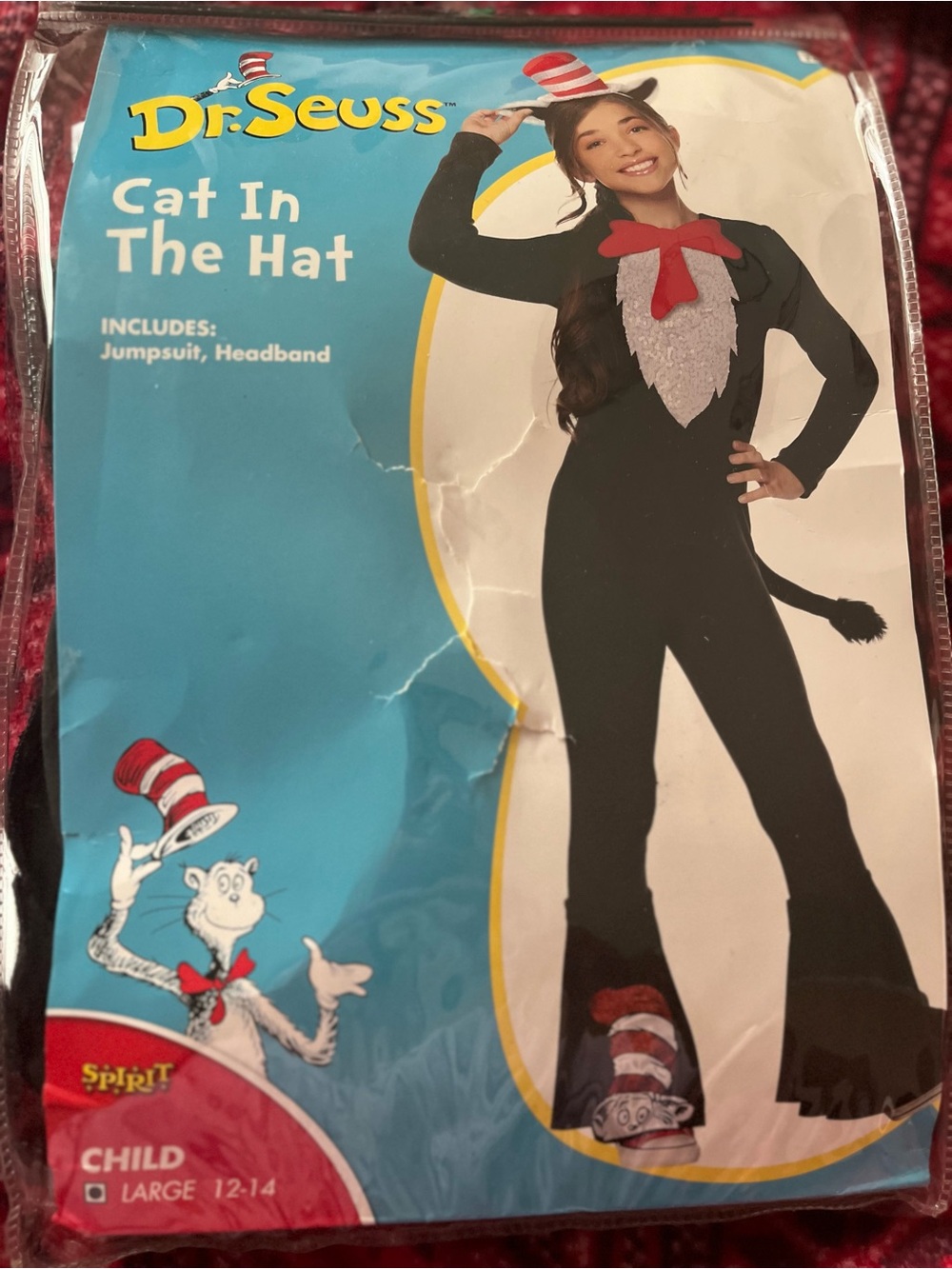 Spirit Dr. Seuss Cat In The Hat Kids Costume - Black, Red, White